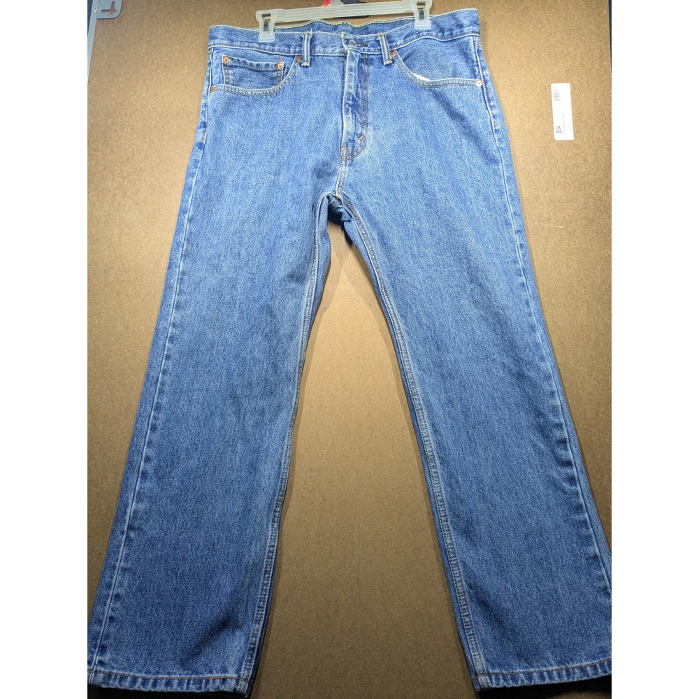 Levis 505 Regular Fit Straight Leg Jeans Mens 36x29 Blue Denim 00505-4891